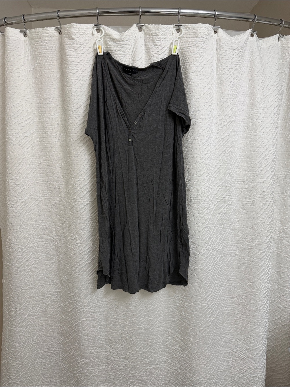 The Nines by HATCH Charcoal Gray Short Sleeve Nightshirt